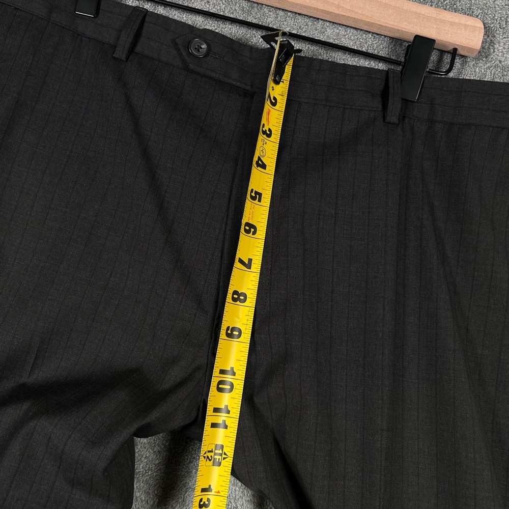 Samuelsohn Suit 2 PC Grey Pinstripe Guabello Super 130 Wool 46R 39x27 Made Italy - Picture 14 of 16